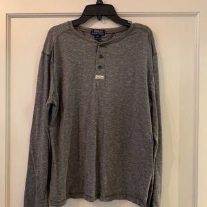 Long sleeve button T-shirt